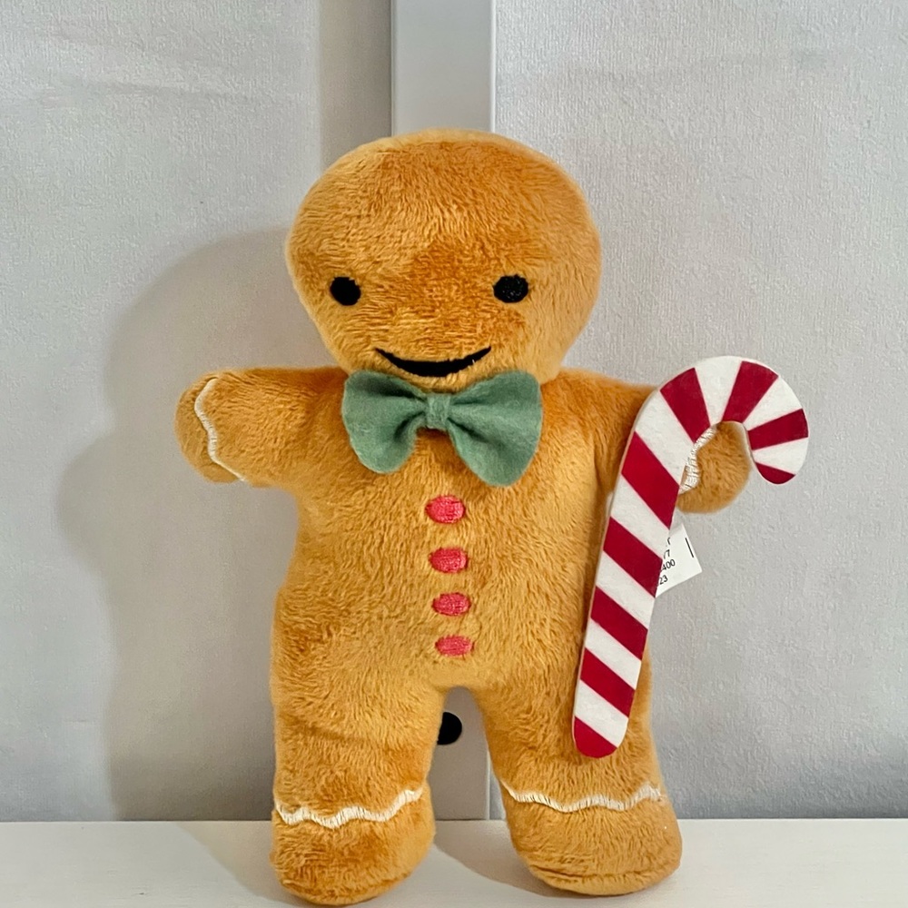 Target Crescent Gingerbread Man Beanie weighted legs Stuffed Decoration Plush